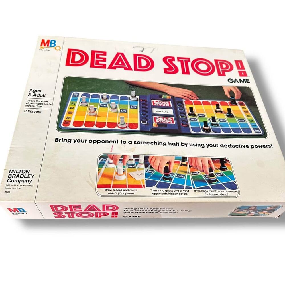 Vintage 1970s Dead Stop strategy board game x2 players